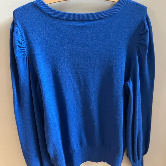 Blue sweater with rouching - Picture 3 of 6